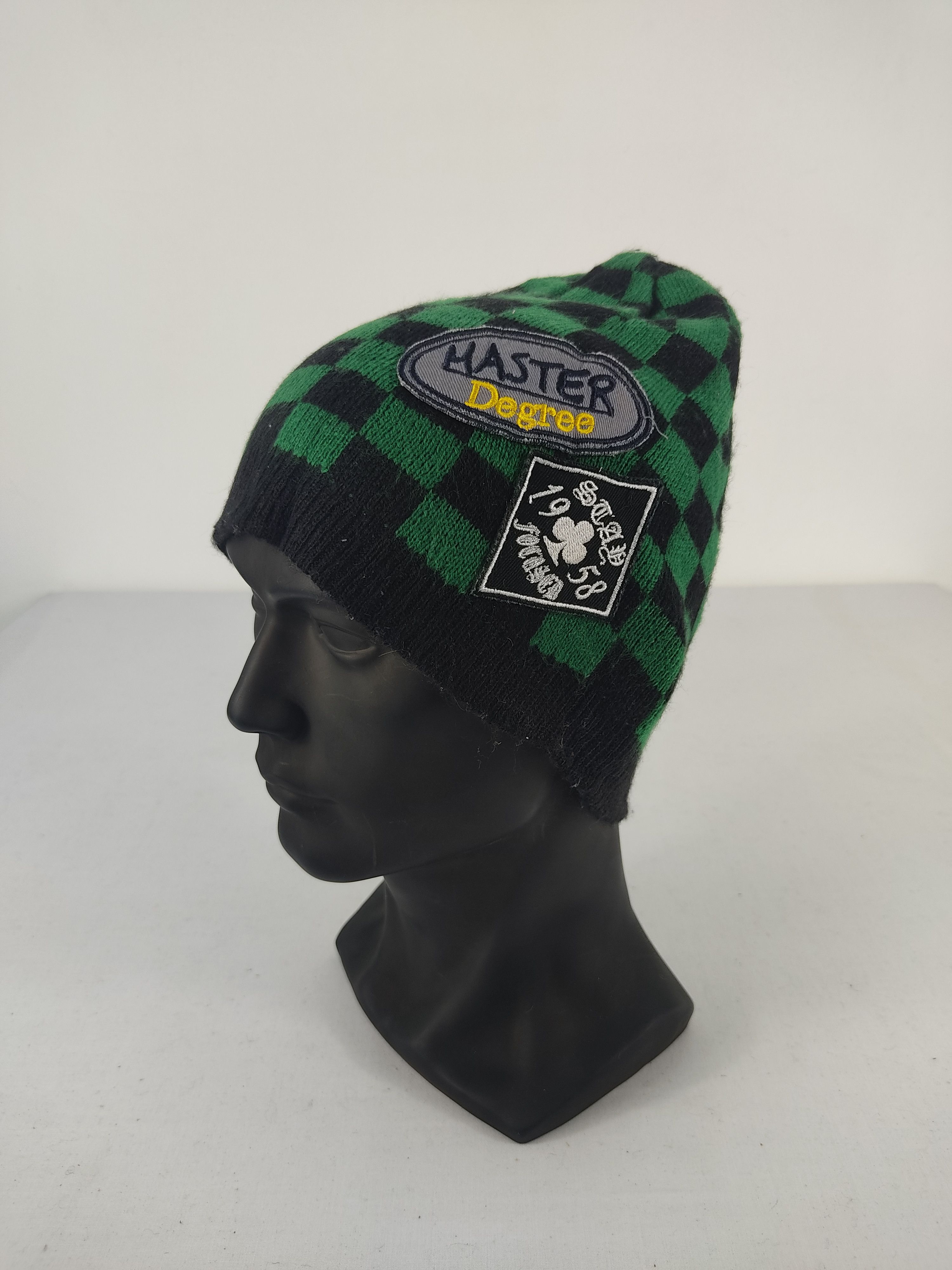 Japanese Brand × Vintage Vintage Japanese Brand Checked Beanie / Snow Hat / Snow Cap Size ONE SIZE - 1 Thumbnail