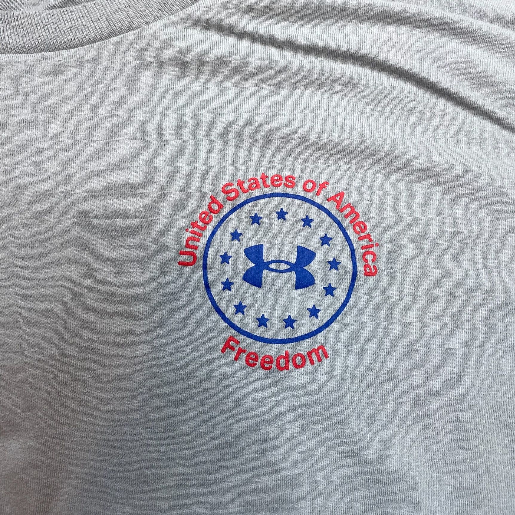 Under Armour Under Armour Shirt Mens 2XL Gray Tee Vintage? No — 2XL Gray Under Armour Shirt Mens Tee Logo Crew Neck Short Sleeve Jersey Cotton Blend Regular Fit Size US XXL / EU 58 / 5 - 3 Thumbnail