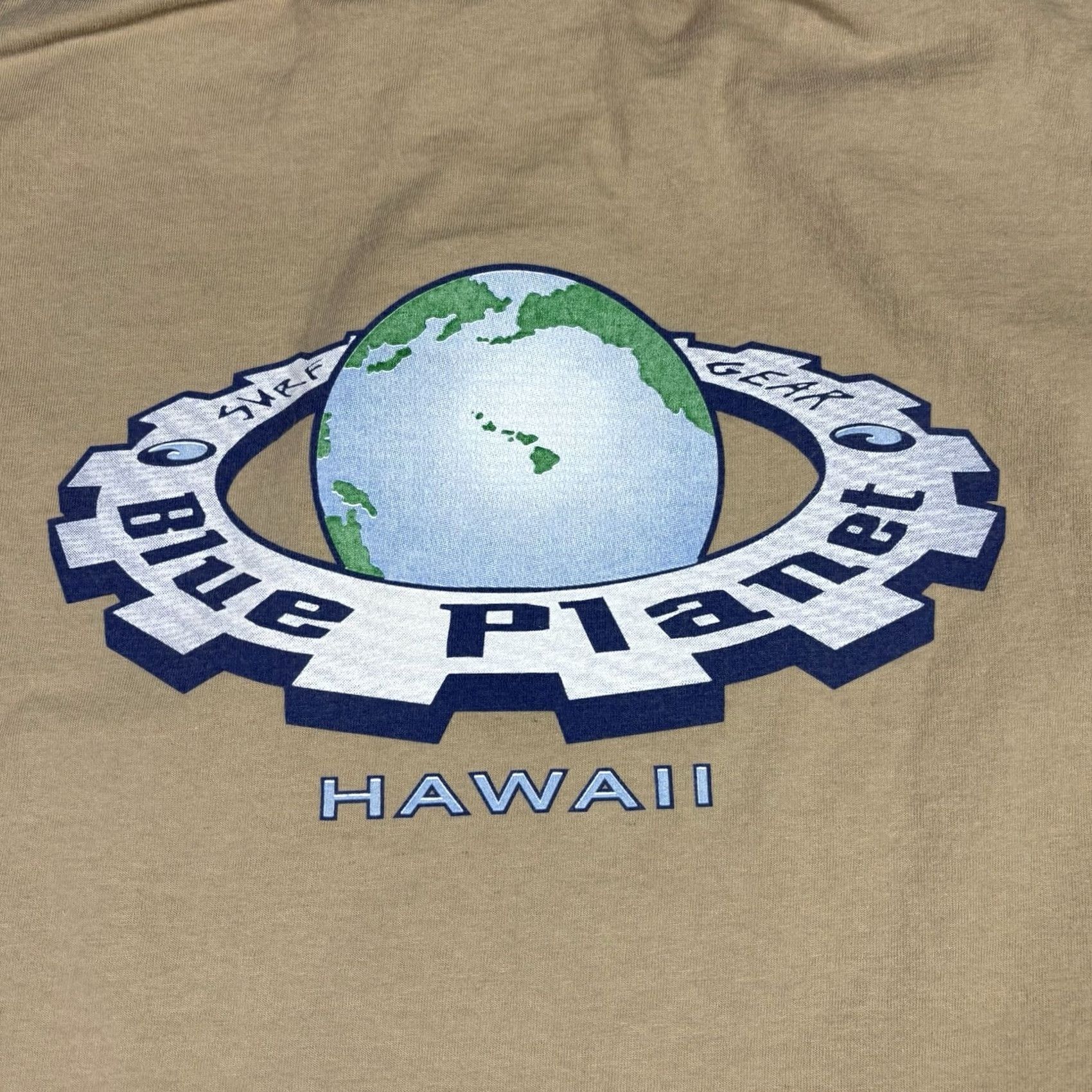 Globe VINTAGE Hawaii 90s Surf T Shirt Mens Large Blue Graphic Print Crew Neck Short Sleeve Cotton Size US L / EU 52-54 / 3 - 3 Thumbnail