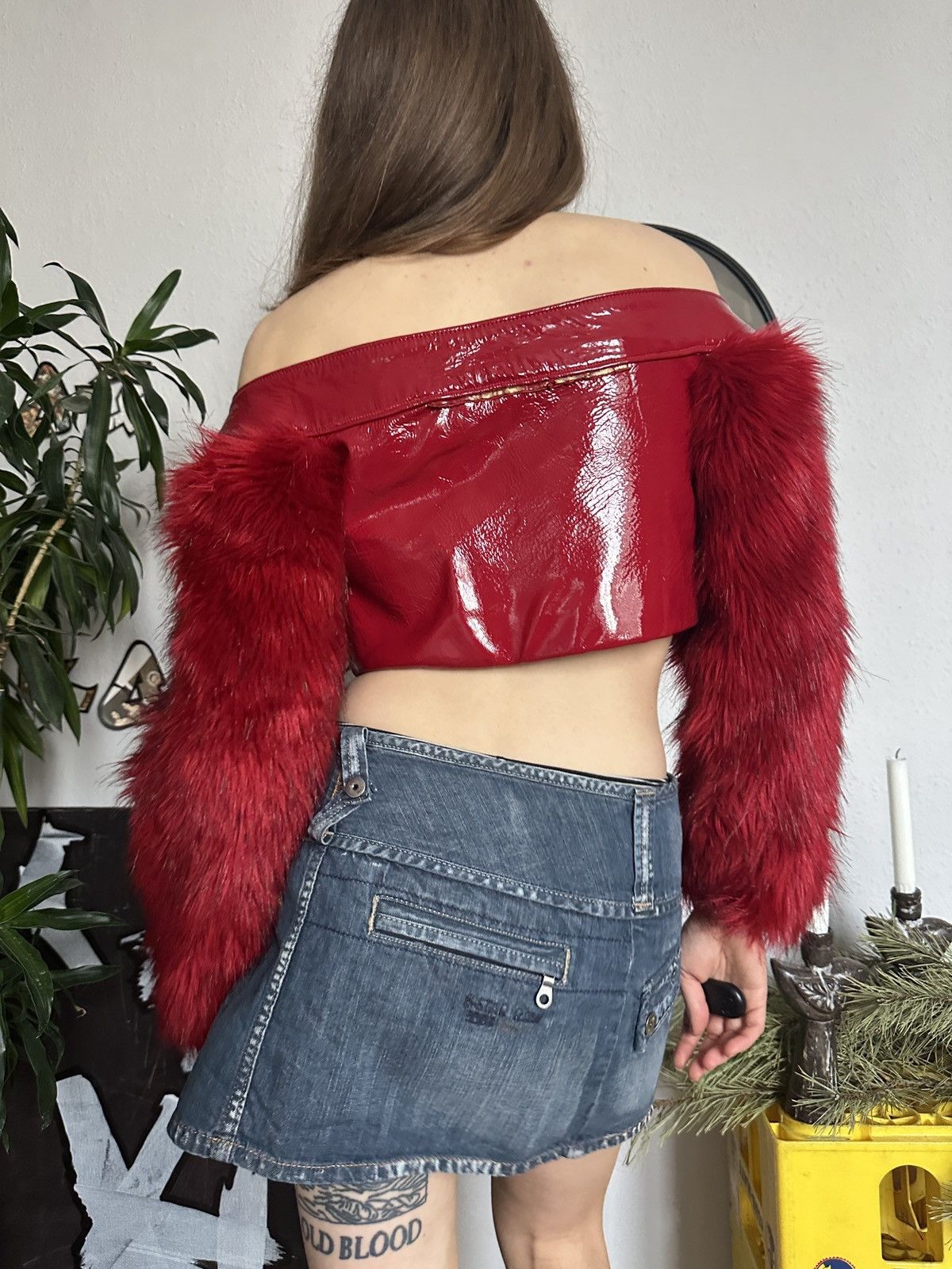 Designer Josephina Sexy y2k Faux Fur Sleeve Chunky Buckle Bratz Size M / US 6-8 / IT 42-44 - 6 Thumbnail
