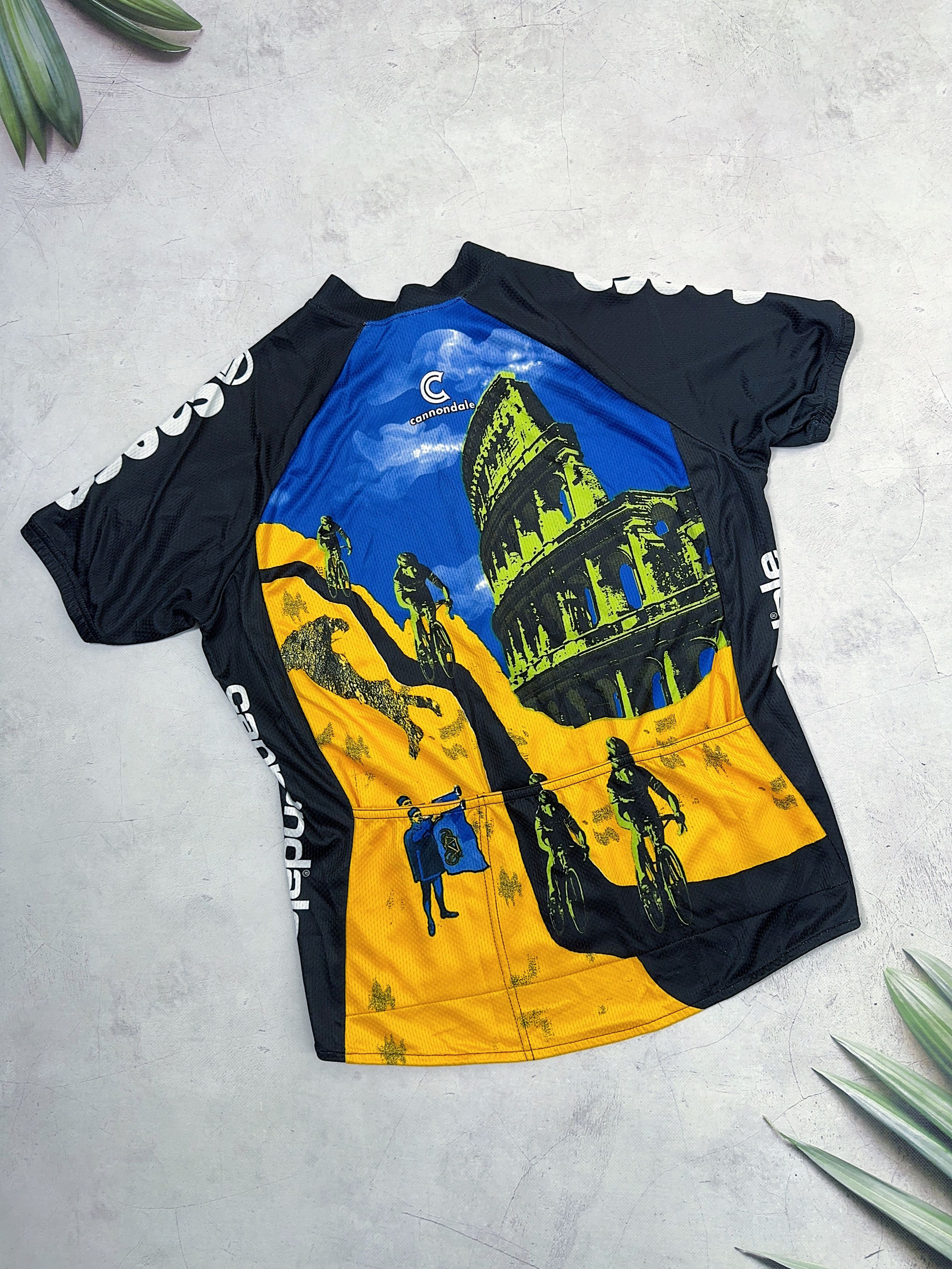 Vintage Vintage Cannondale Cycling Jersey Roma Italy Saeco Size US L / EU 52-54 / 3 - 10 Thumbnail
