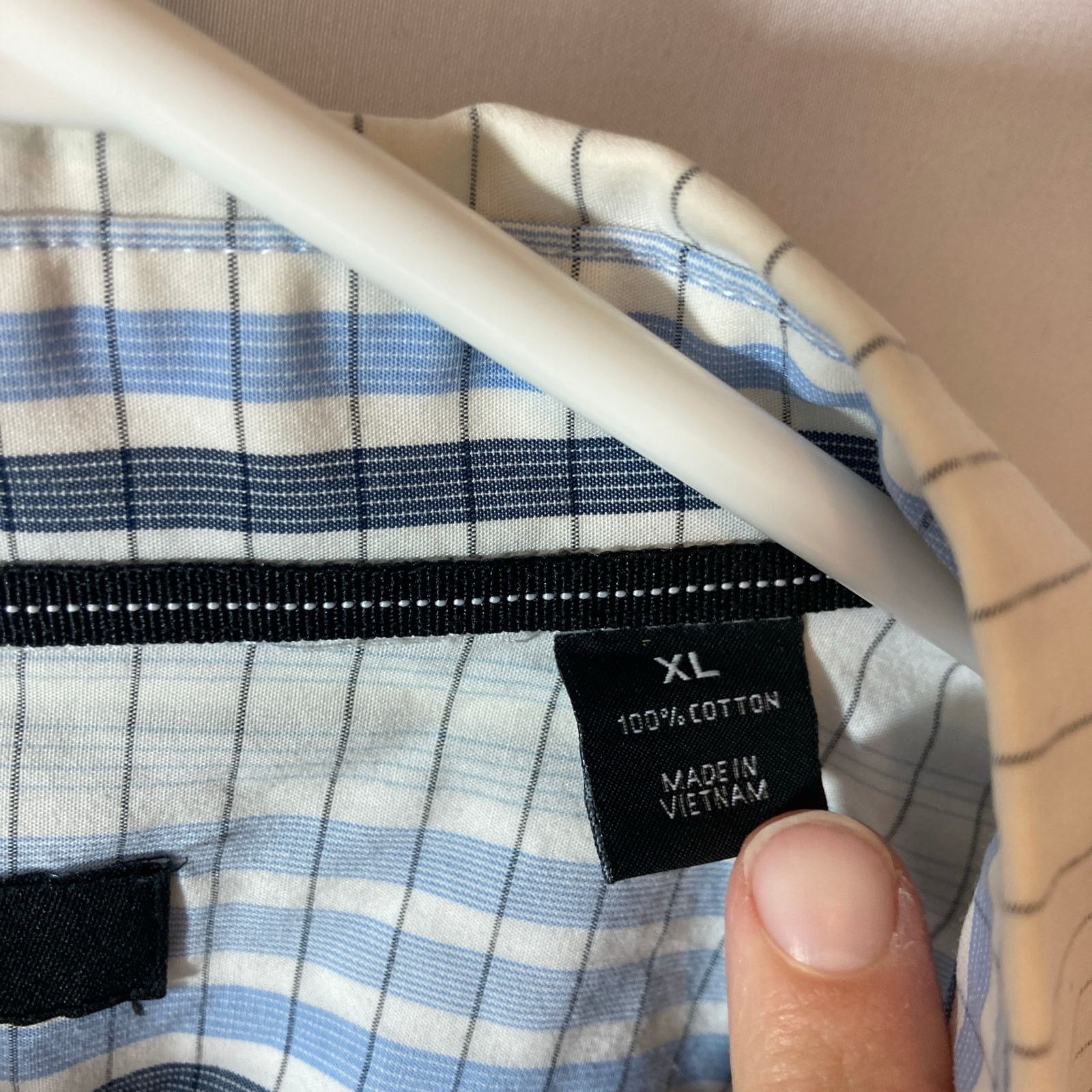 Alfani Alfani Men’s Striped Plaid Button Up Short Sleeve Shirt Size US XL / EU 56 / 4 - 11 Thumbnail