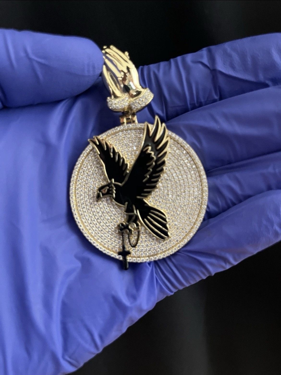 Other VVS1/D Moissanite Eagle Pendant 14k Yellow Gold Plated 925 Size ONE SIZE - 2 Thumbnail