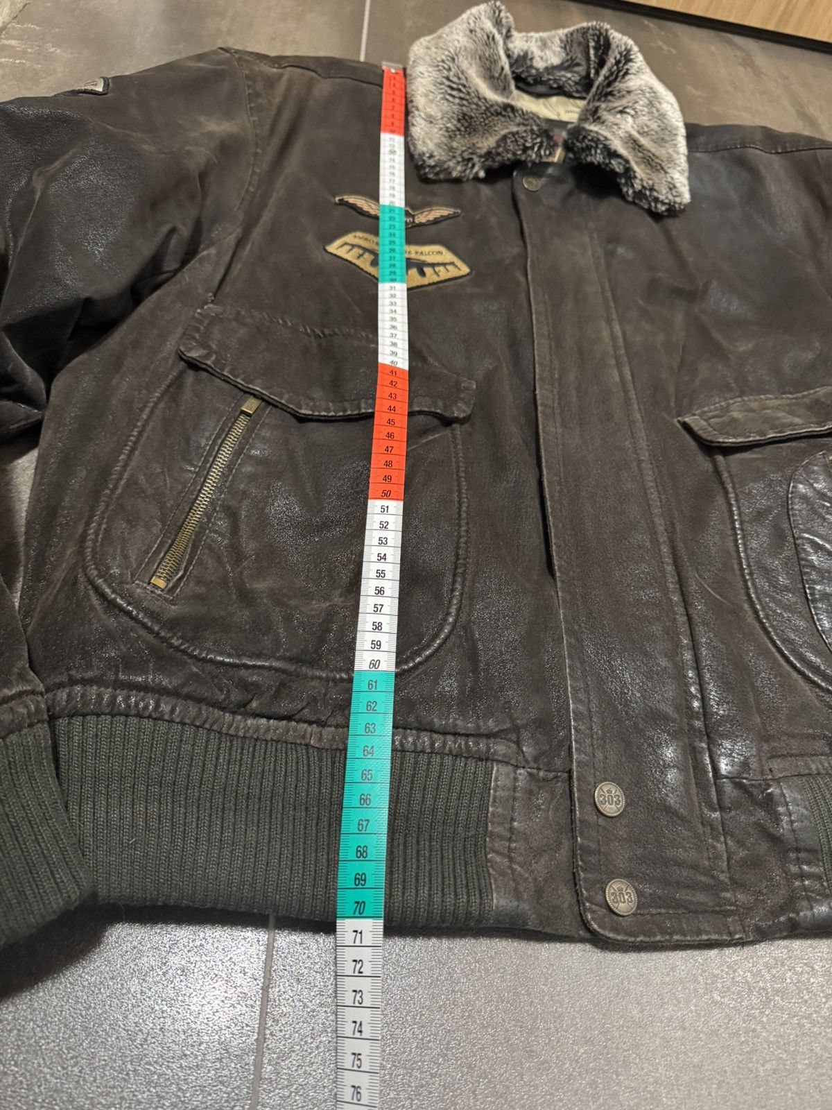 Other Ochnik Men's Pilot Leather Jacket 303 Squadron Size US XL / EU 56 / 4 - 12 Thumbnail