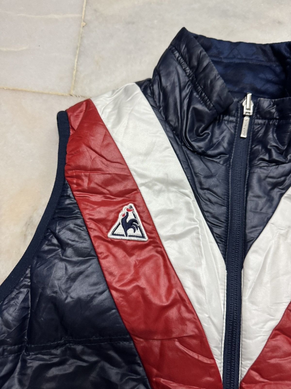 Le Coq Sportif 💥VINTAGE PUFFER VEST REVERSIBLE LE COQ SPORTIF RARE DESIGN Size US S / EU 44-46 / 1 - 4 Thumbnail