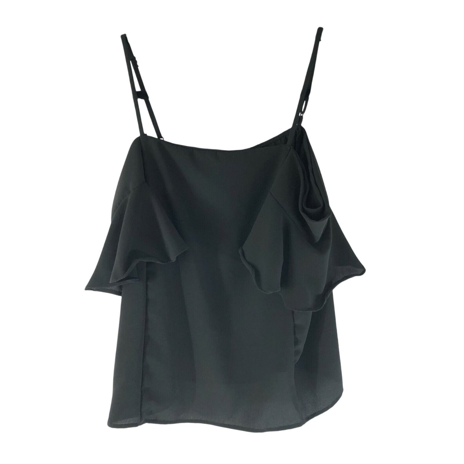 Other West Kei Womens Blouse Cold Shoulder Ruffle Flowy Black Size Size S / US 4 / IT 40 - 1 Thumbnail
