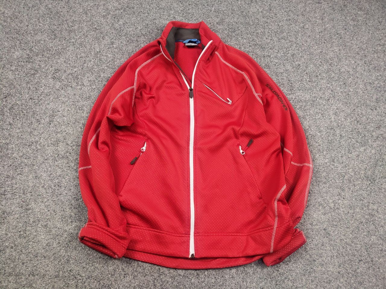 Salomon Vintage Salomon Acti Logo Zip Red Fleece Long sleeve Size US L / EU 52-54 / 3 - 2 Thumbnail