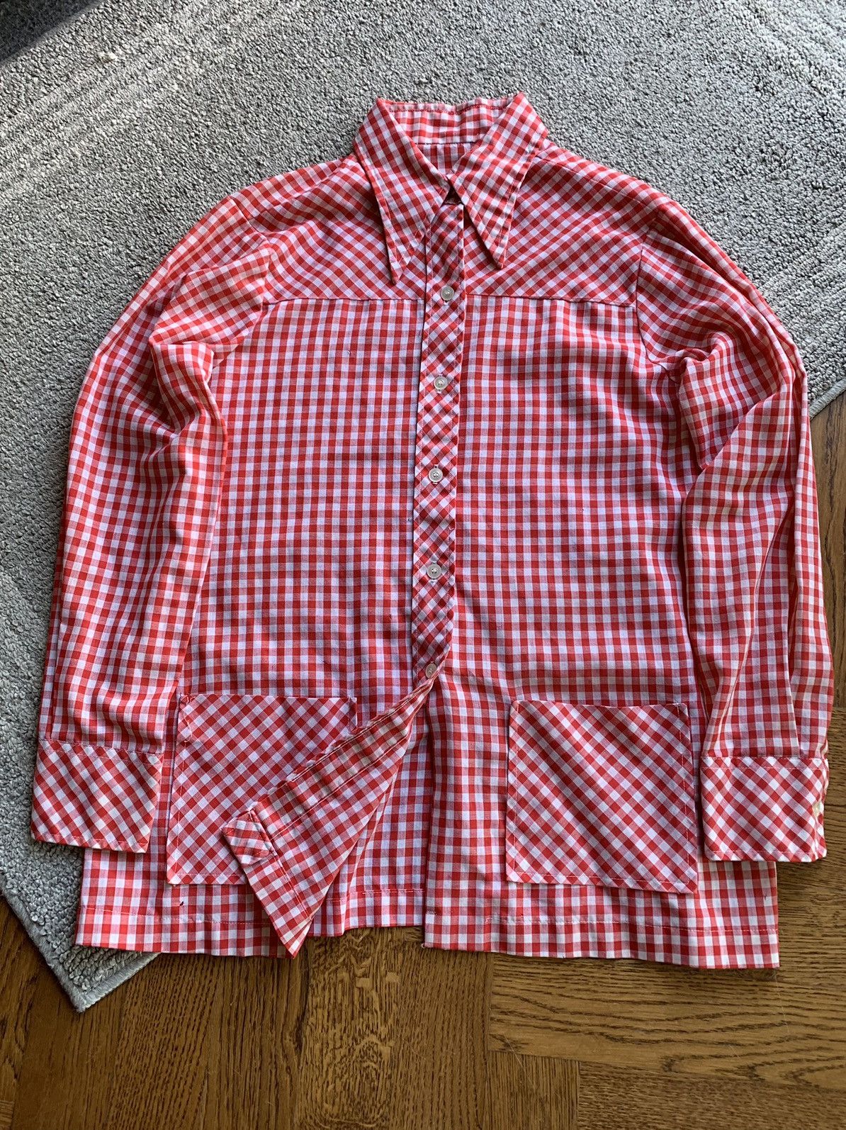 Other × Vintage True Vintage Picnic Checker Plaid Chore 1970s Hippie Boho Size XS / US 0-2 / IT 36-38 - 14 Thumbnail