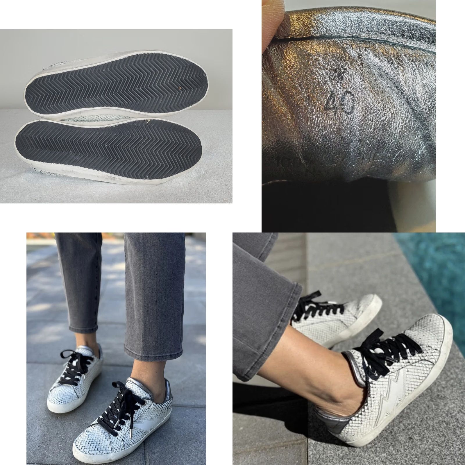 Zadig & Voltaire Zadig & Voltaire Neo Keith Flash Low Top Sneakers White Snakeskin Women's US 9 Size M / US 6-8 / IT 42-44 - 9 Thumbnail