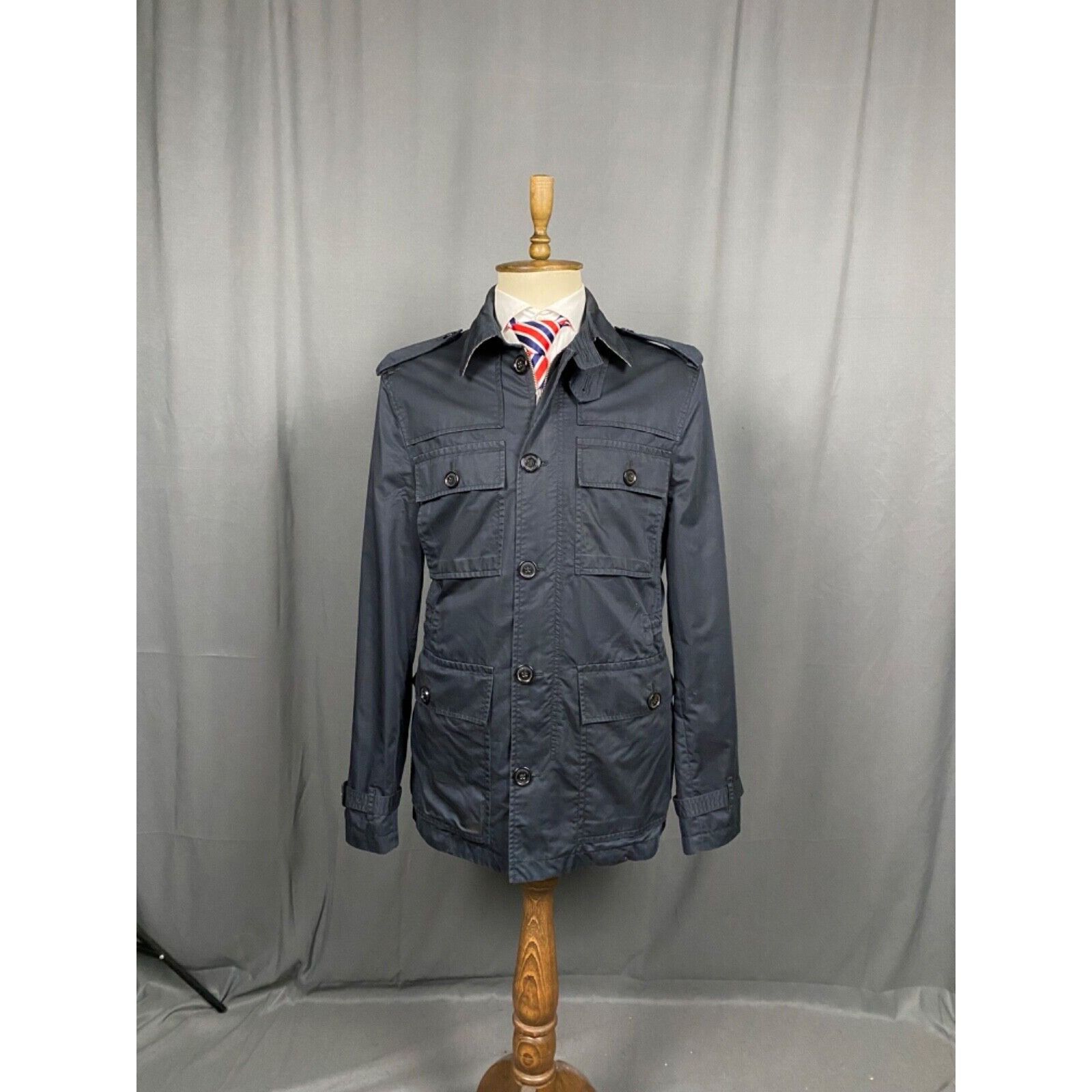 Burberry Burberry Nova Check Dark Blue Multipocket Utility Field Jack Size US XL / EU 56 / 4 - 3 Thumbnail