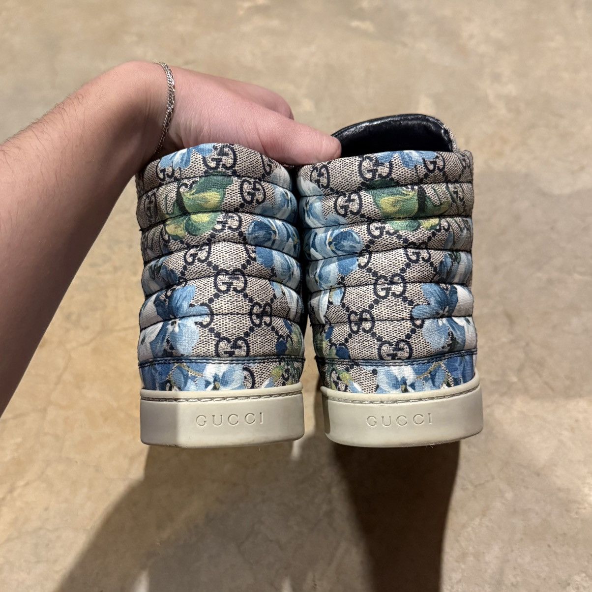 Gucci Gucci GG Supreme Bloom Print High Top Sneakers US 11.5 Size US 11.5 / EU 44-45 - 6 Thumbnail