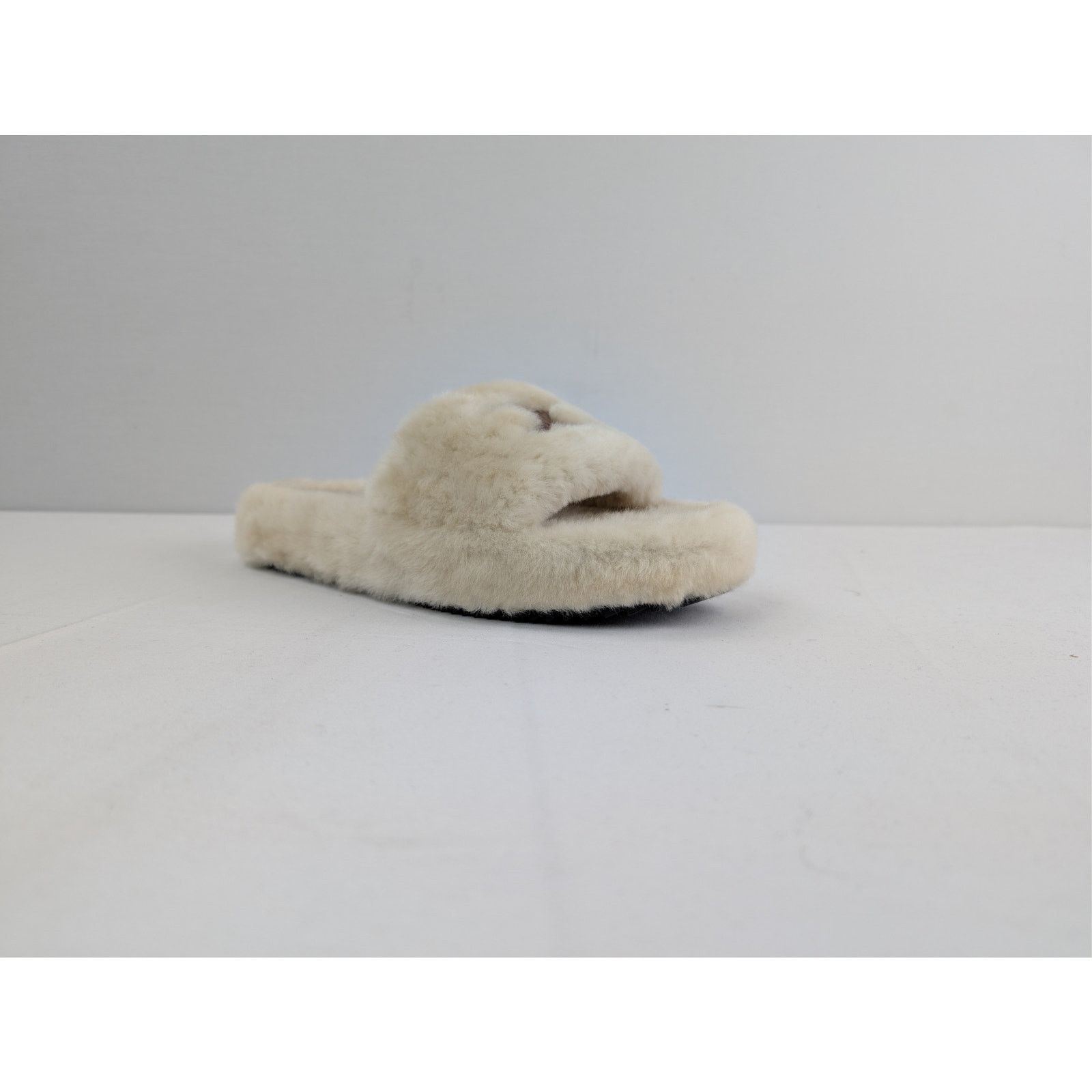 Celine o1rshd1 Fur Slides in Shearling Slide Slipper in Beige Size US 10 / IT 40 - 2 Thumbnail