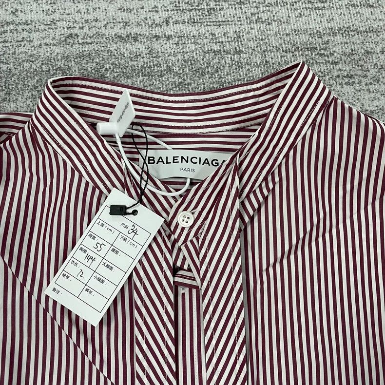 Balenciaga Balenciaga size 34 Logo shirt with blue and pink stripes a Size M / US 6-8 / IT 42-44 - 3 Thumbnail