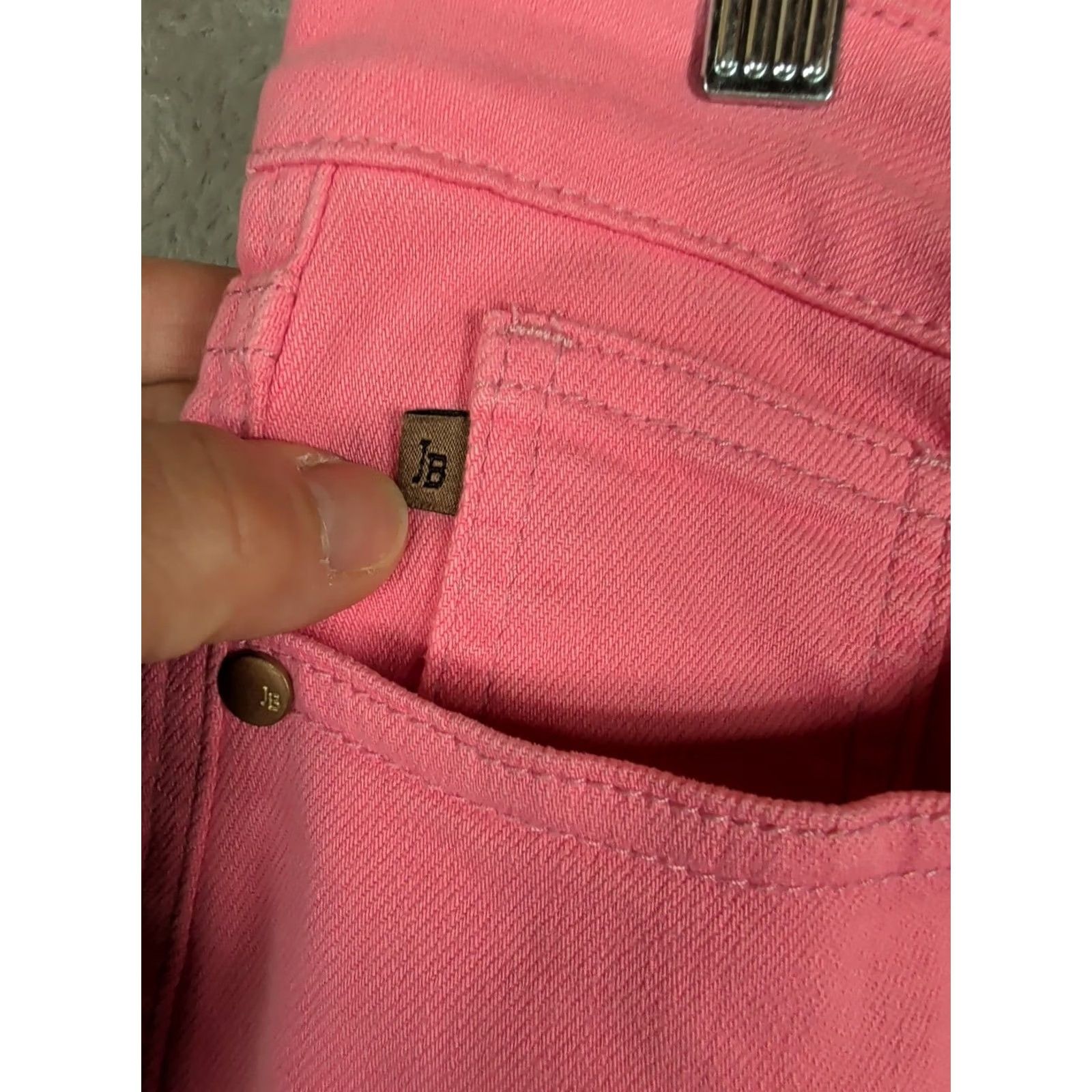Vintage Judy Blue Jeans Pink Rose High Rise Wide Leg Crop 7/28 Raw Hem Control Top Womens Size M / US 6-8 / IT 42-44 - 4 Thumbnail