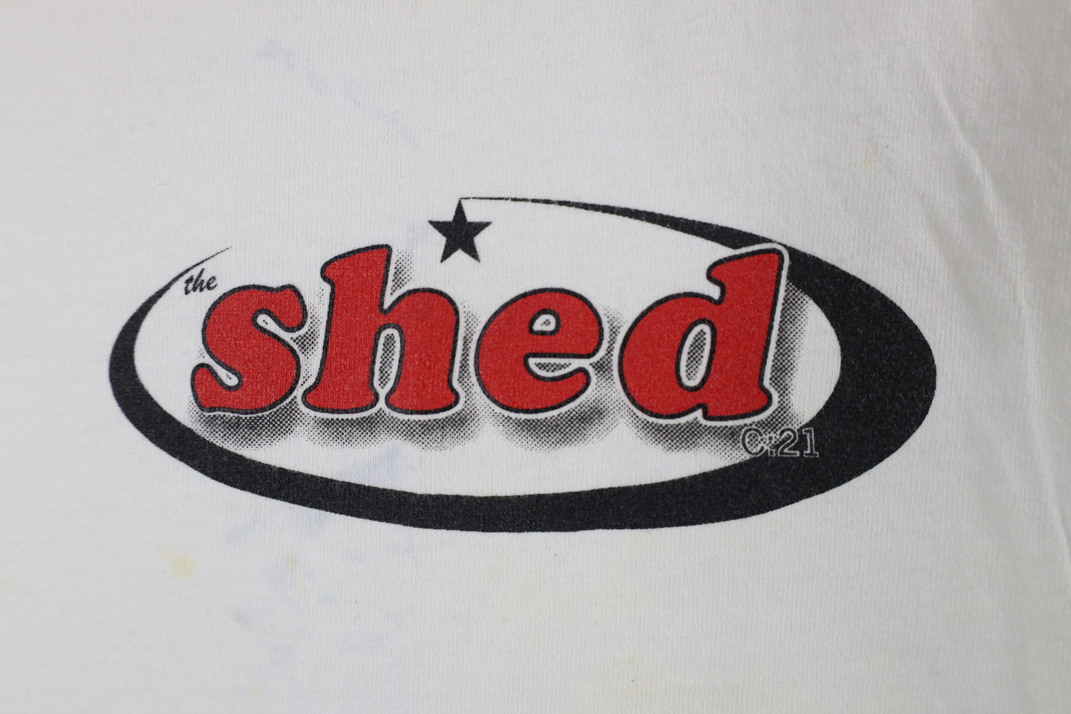 Vintage Vintage 90s The Shed Toledo Ohio Short Sleeve Ringer T-Shirt Size US XXL / EU 58 / 5 - 6 Thumbnail
