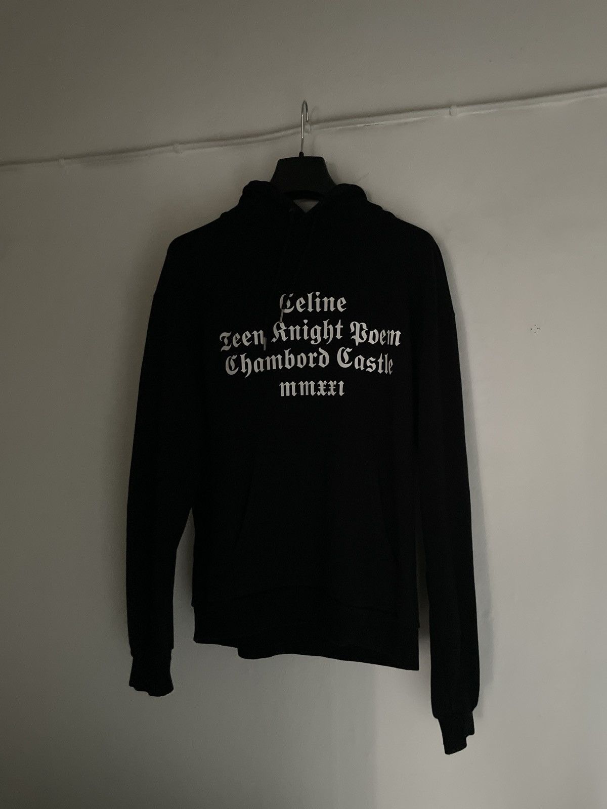 Celine × Hedi Slimane RARE FW21 Teen Knight Poem Hoodie | Grailed