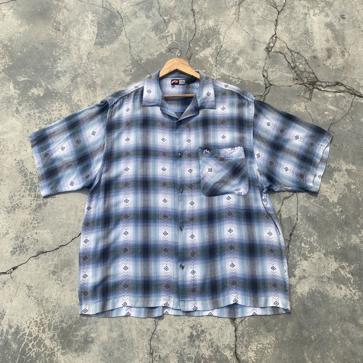 Mambo 1990s RUSTY Pattern Shirt Size US XL / EU 56 / 4 - 2 Thumbnail