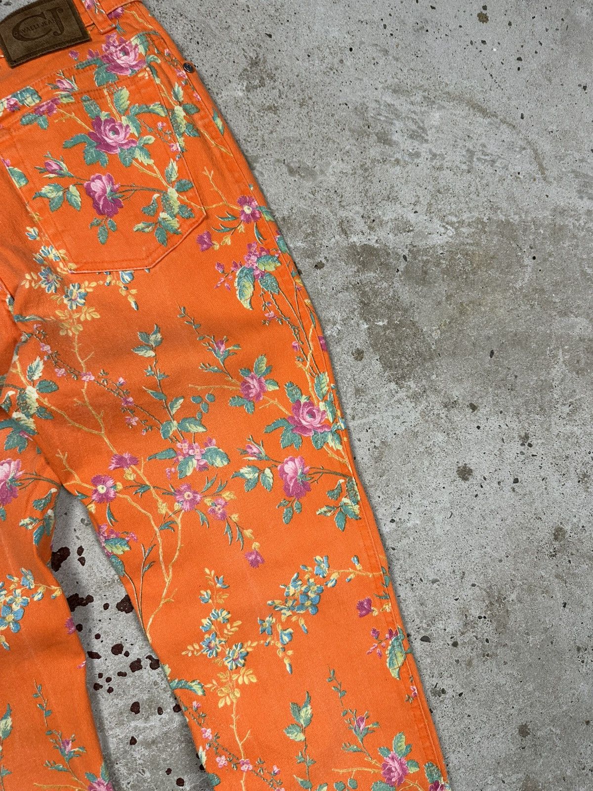 Roberto Cavalli Vintage 90s Roberto Cavalli Jeans Floral Print Flowers Size 28" / US 6 / IT 42 - 19 Thumbnail