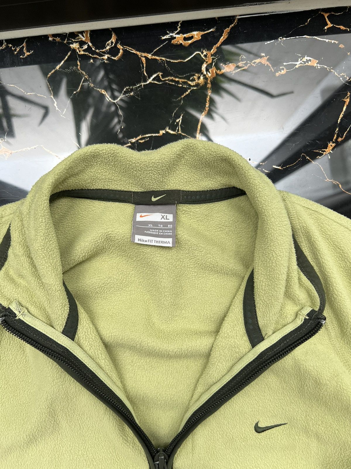 Nike × Vintage 90’s NIKE RARE RETRO FLEECE SMALL SWOOSH Y2K JACKET Size US M / EU 48-50 / 2 - 4 Thumbnail