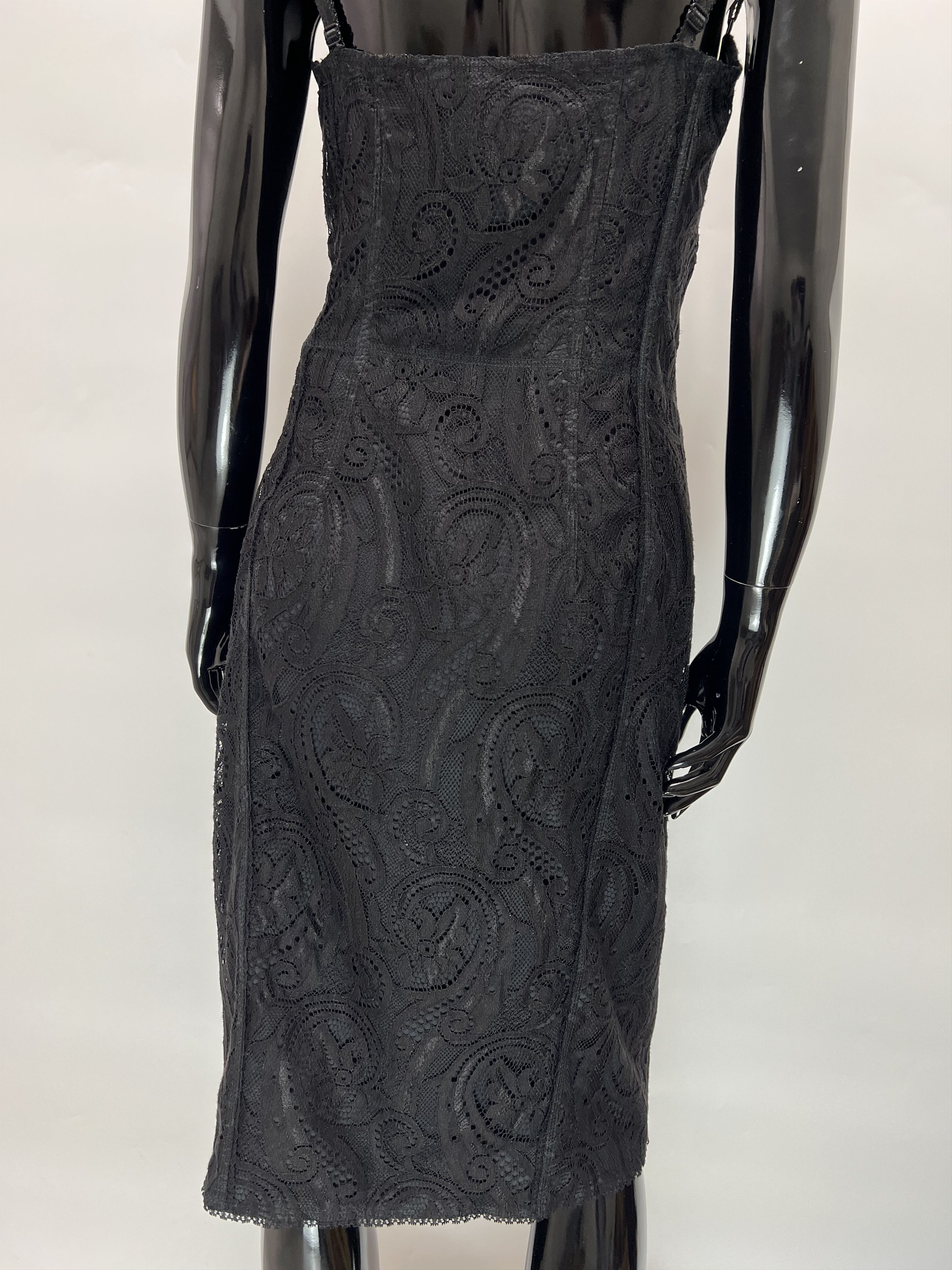 Dolce & Gabbana Dolce & Gabbana Lace Sexy Boned Corset Bustier Midi Dress Size M / US 6-8 / IT 42-44 - 5 Thumbnail