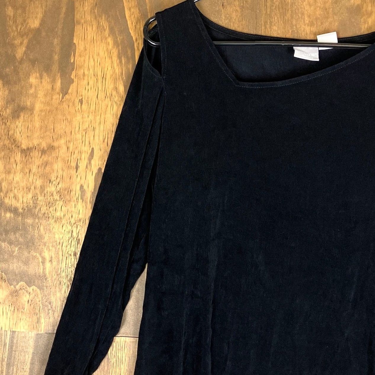Vintage Chicos Travelers Women Blouse Black Shoulder Cut Outs Asymmetrical Tunic L Size L / US 10 / IT 46 - 4 Thumbnail