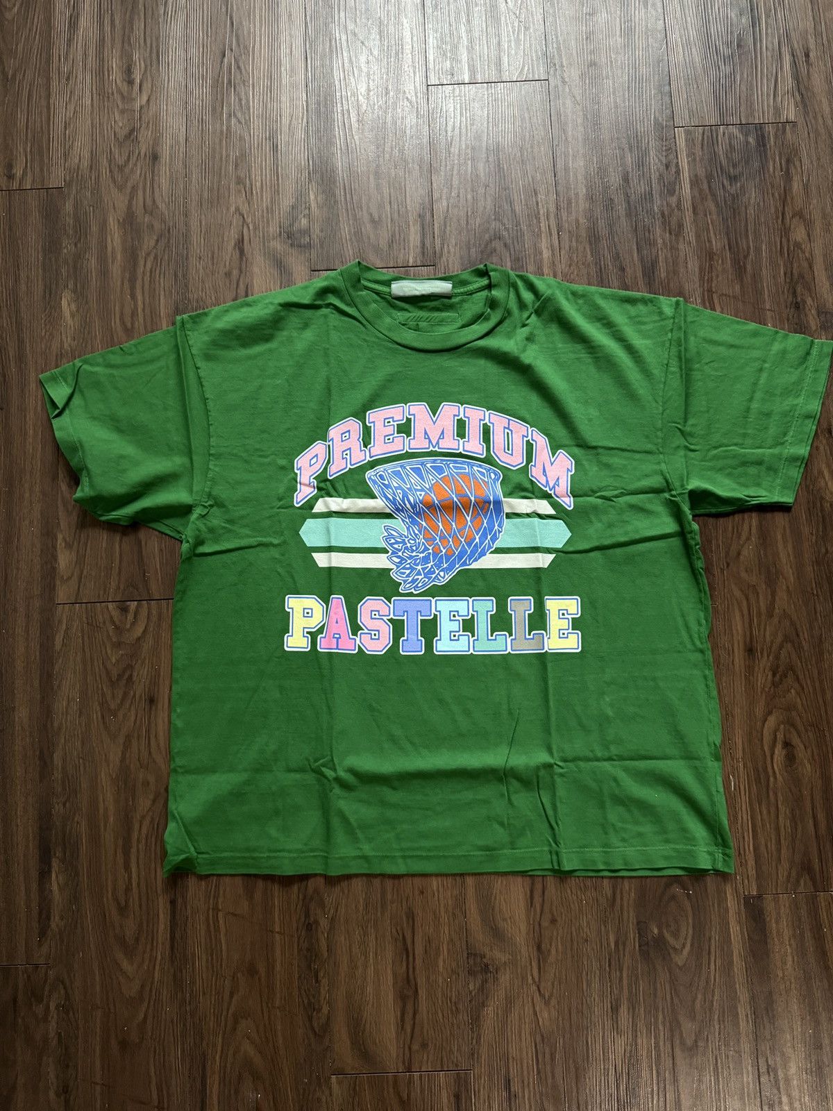 image of Premium Pastelle Tee Ntwrk Ian Connor Size L Green Ships, Men's