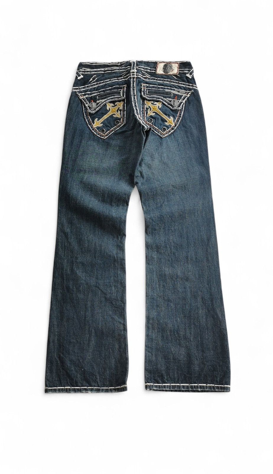 Other Flared Vintage Laguna Beach Big Stitch Denim Bootcut Jeans Size US 33 - 13 Thumbnail