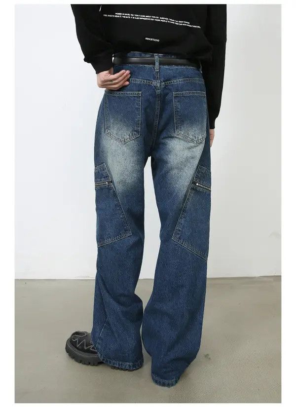 Japanese Brand Mayumi x Shii Distressed loose straight pocket cargo jeans Size US 32 / EU 48 - 6 Thumbnail