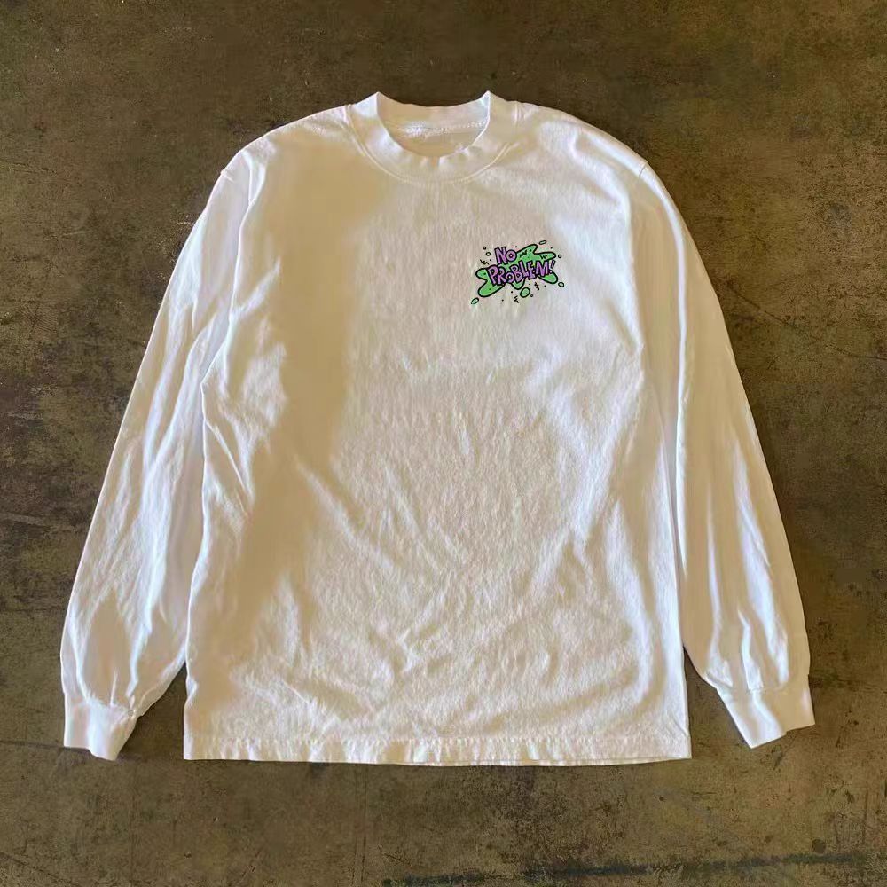 Japanese Brand × Vintage Street fashion print white cotton long-sleeved t-shirt Size US L / EU 52-54 / 3 - 2 Thumbnail