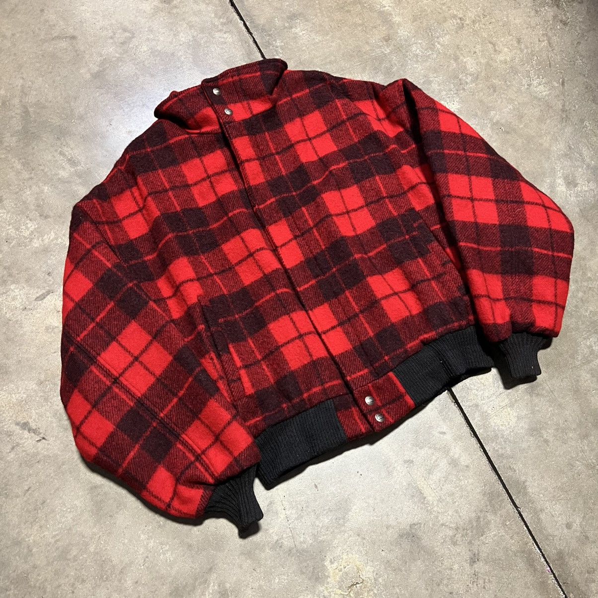Woolrich Woolen Mills Vintage Woolrich Buffalo Plaid Wool Bomber Jacket USA 90s Size US M / EU 48-50 / 2 - 2 Thumbnail