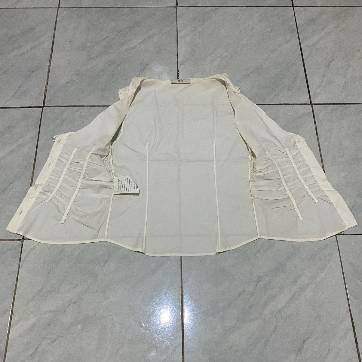 Prada 2000s Prada Ruffled Pleated Tank Top Size M / US 6-8 / IT 42-44 - 6 Thumbnail