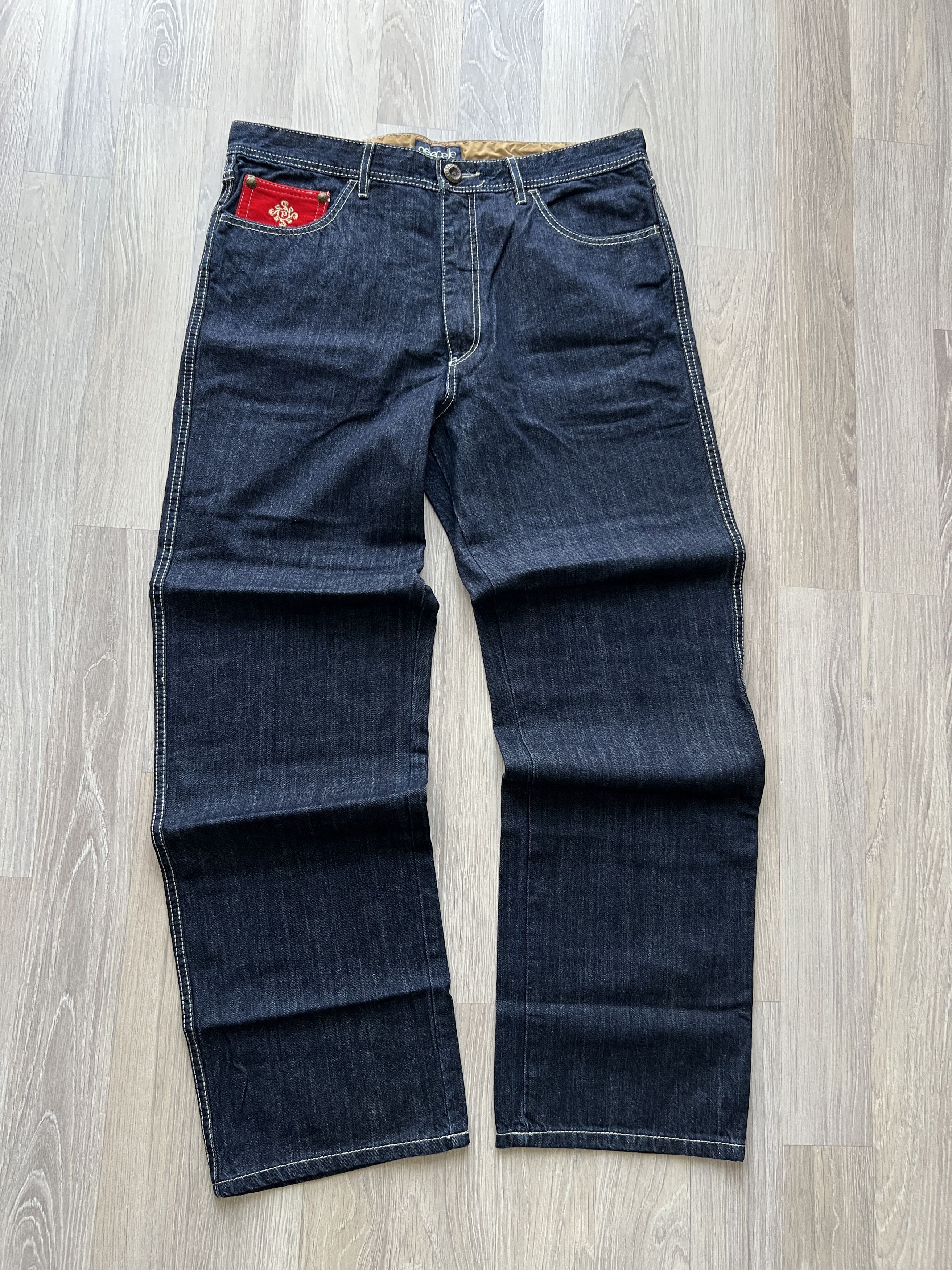 Pelle Pelle RARE! VINTAGE Y2K PELLE PELLE DENIM WIDE PANTS JEANS Size US 32 / EU 48 - 2 Thumbnail