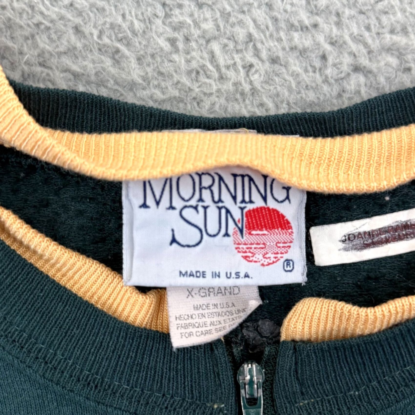 Vintage VINTAGE Morning Sun Sweatshirt Women XL Green Floral 90s Zip Casual Granny Knit Size XL / US 12-14 / IT 48-50 - 5 Thumbnail