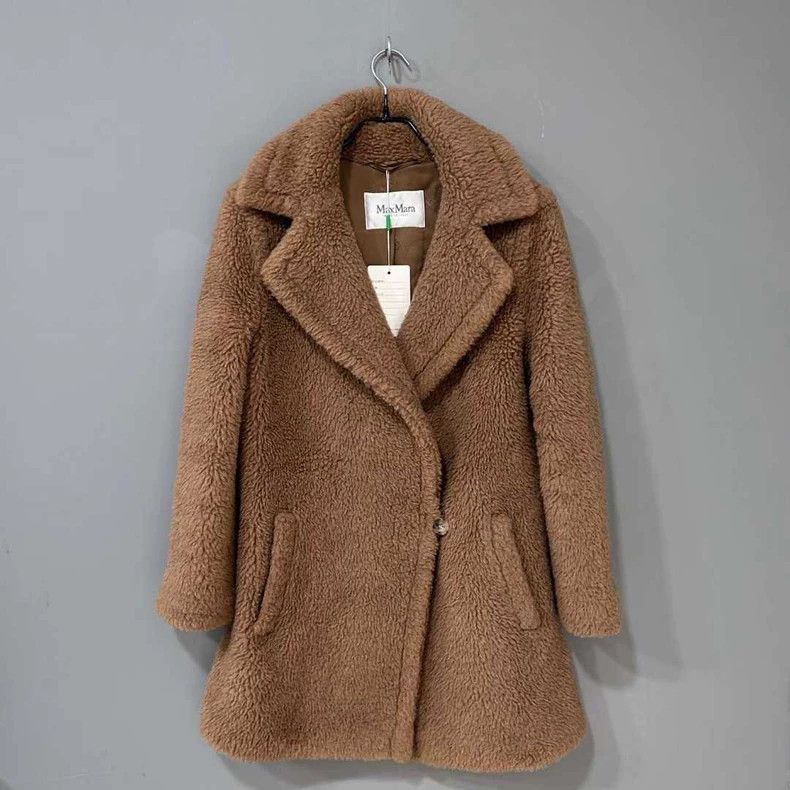 Max Mara Camel Teddy Midi Jacket