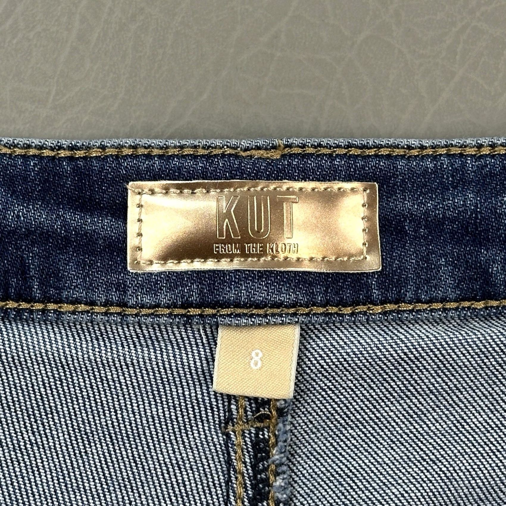Vintage KUT from the Kloth Jeans Womens 8 Blue High Rise Rachael Fab Ab Mom Jean Raw Hem Size 30" / US 8 / IT 44 - 6 Thumbnail