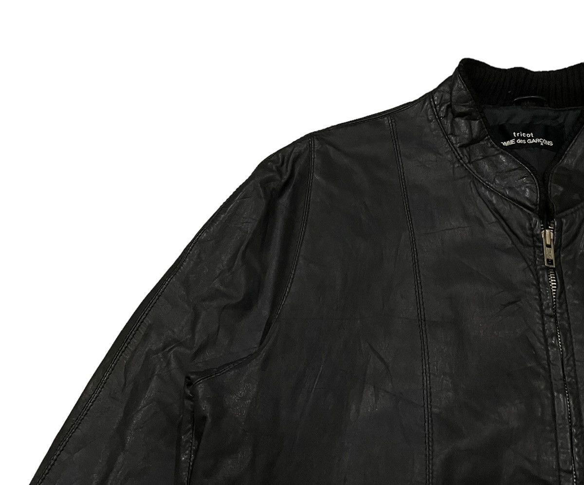 Comme des Garcons Tricot Comme Des Garcons Bomber Leather Jacket Size US M / EU 48-50 / 2 - 5 Thumbnail