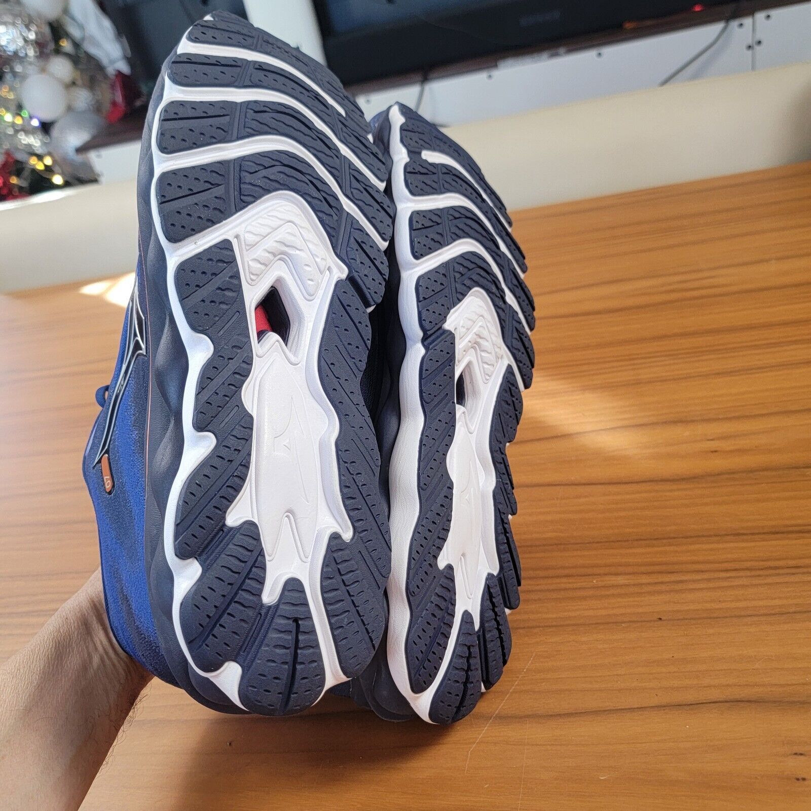 Mizuno Mizuno Wave Sky 7 Navy White Orange Men Running Shoes Sz 15 Size US 15 / EU 48 - 5 Thumbnail