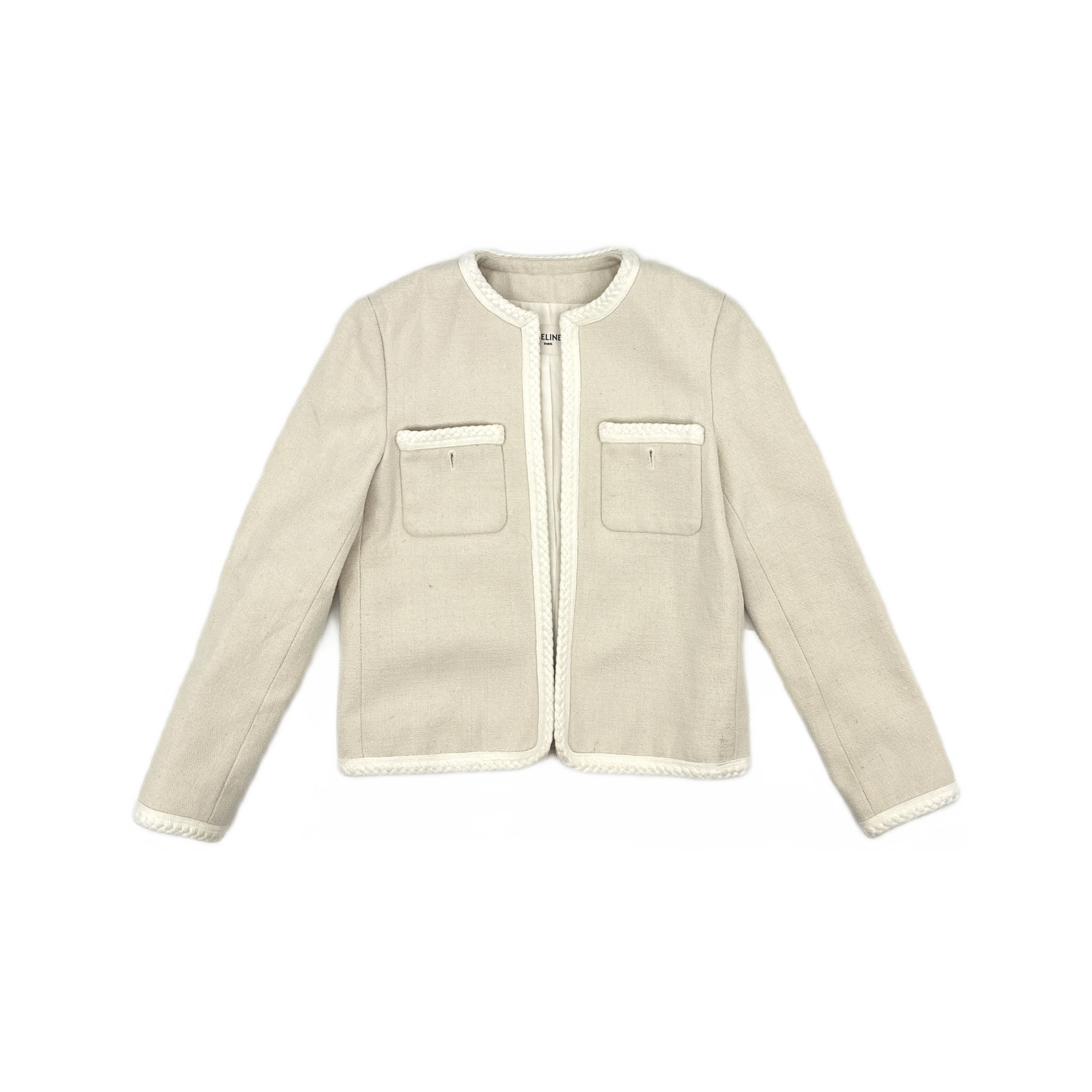 Celine Celine Braided Trim Silk Jacket Size 34 Size XS / US 0-2 / IT 36-38 - 1 Thumbnail