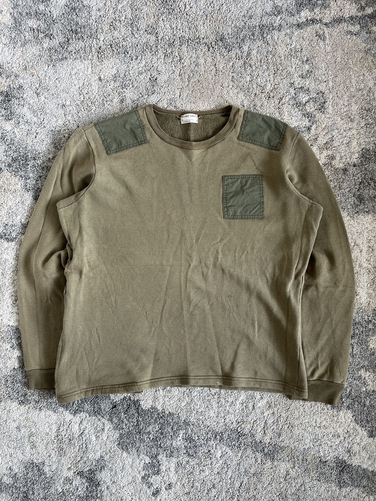 Helmut Lang Helmut Lang 1996 military patch crewneck | Grailed