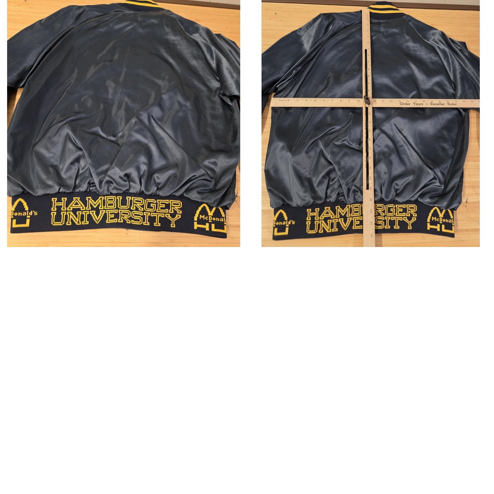 Vintage VINTAGE Hamburger University Jacket Mens L Satin 90s McDonald's Screen Wear Navy Blue Size US L / EU 52-54 / 3 - 8 Thumbnail