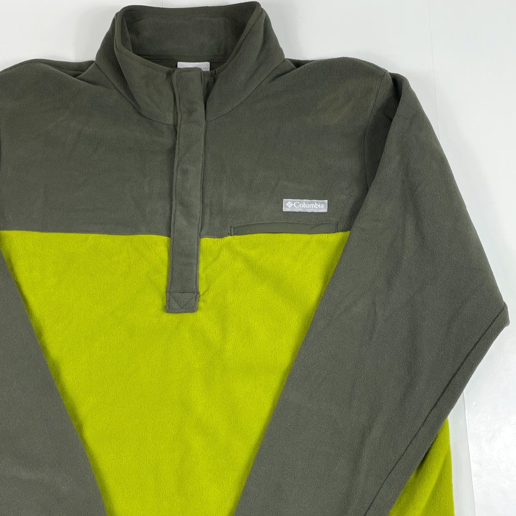 Vintage Columbia Sweater Men L Green 1/4 Snap Fleece Pullover Outdoor Hiking Skiing Casual Travel Workwear Long Sleeve Mock Neck Regular Fit Size US L / EU 52-54 / 3 - 3 Thumbnail