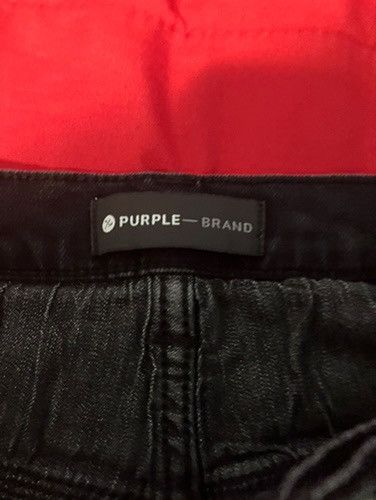 Purple Brand P002 Blowout Knees Distressed Slim-Straight Black Blowout Size US 36 / EU 52 - 3 Thumbnail
