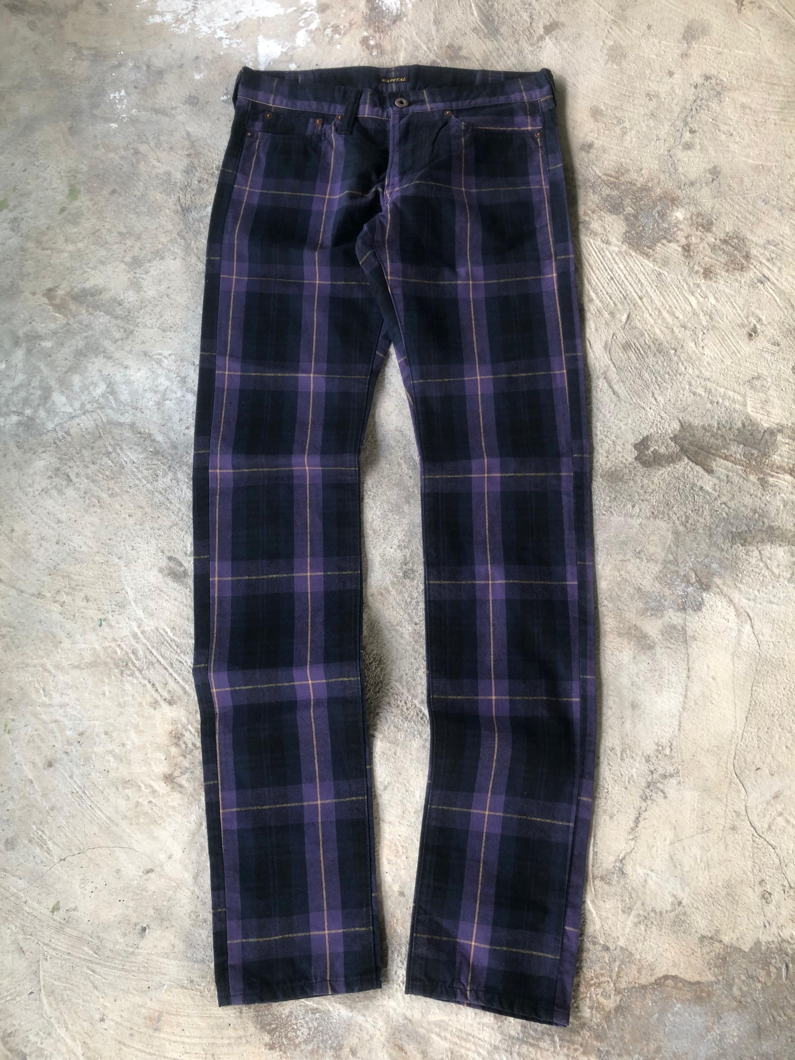 Kapital × Kapital Kountry 00s Kapital Plaid Jeans Size US 28 / EU 44 - 1 Thumbnail