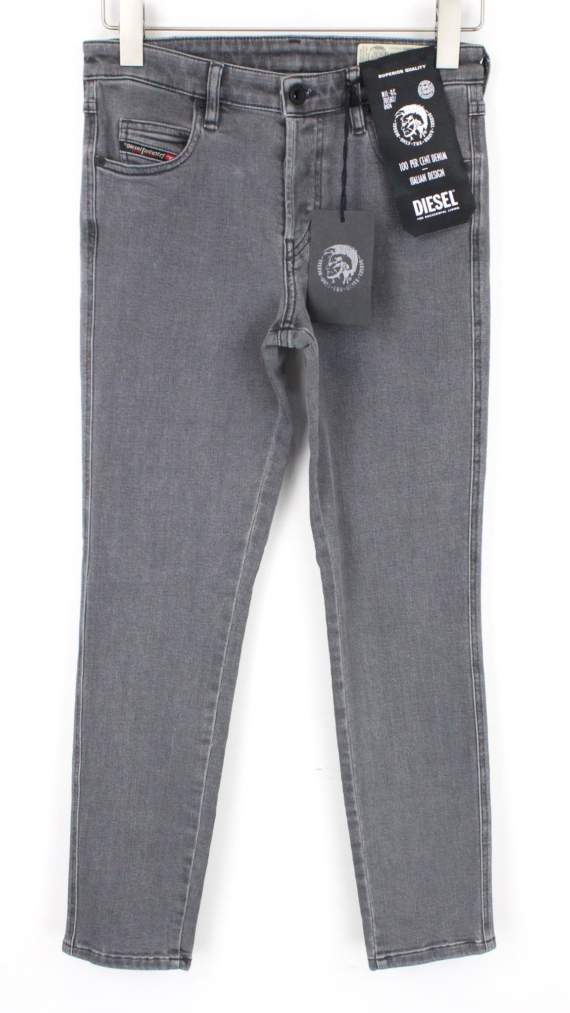 Diesel BABHILA 0890S W25/L32 Grey Stretch Jeans 70230 Size 25" / US 0 / IT 36 - 2 Thumbnail