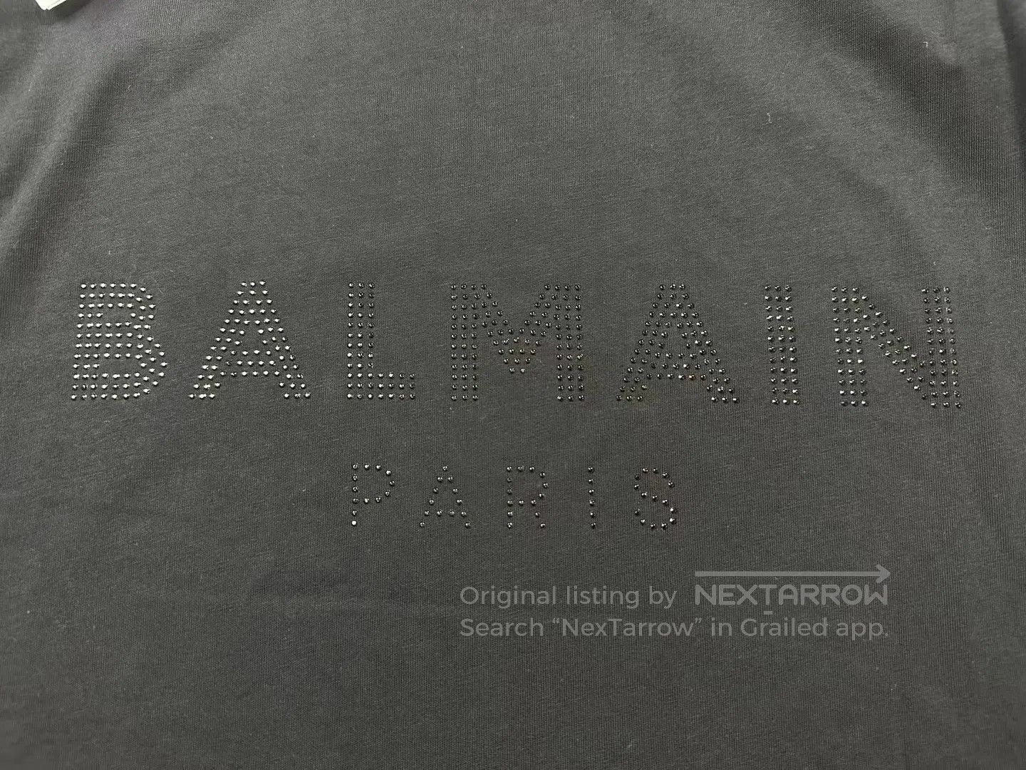 Balmain BALMAIN Rhinestone logo short-sleeve T-shirt| Size S / US 4 / IT 40 - 2 Thumbnail