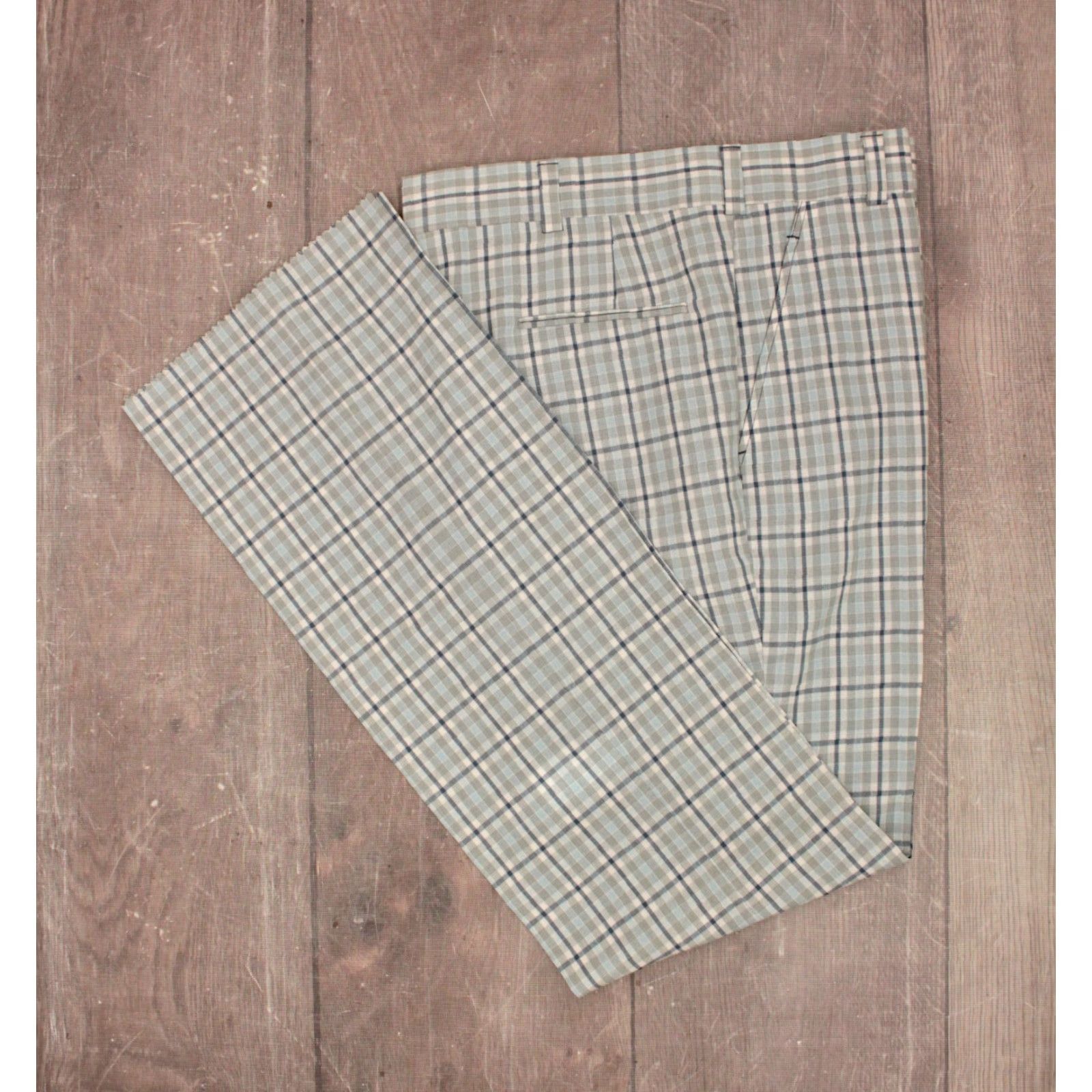Vintage VINTAGE Jack Nicklaus Mens 1970s Polyester Plaid Pants Sz 36x36.5 Blue 36 Inseam 36.5 70s Look Disco Golf Regular Mens Size US 36 / EU 52 - 2 Thumbnail