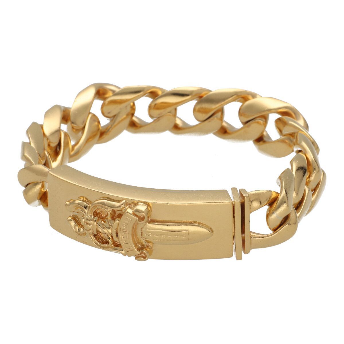 Chrome Hearts Chrome Hearts Gold Dagger ID Bracelet Grailed