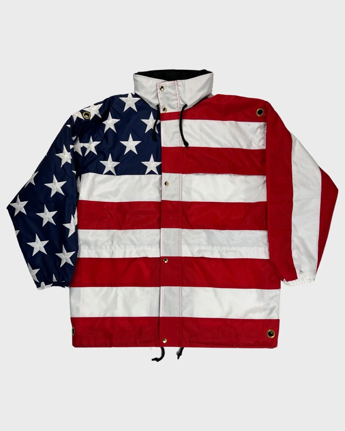 VETEMENTS SS19 RUNWAY STARS & STRIPES AMERICA PARKA JACKET