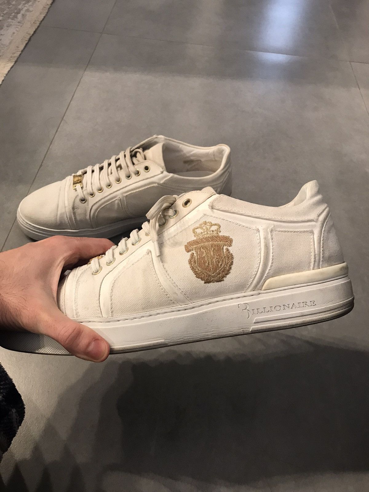 Billionaire Couture Billionaire white sneakers Size US 11 / EU 44 - 3 Thumbnail