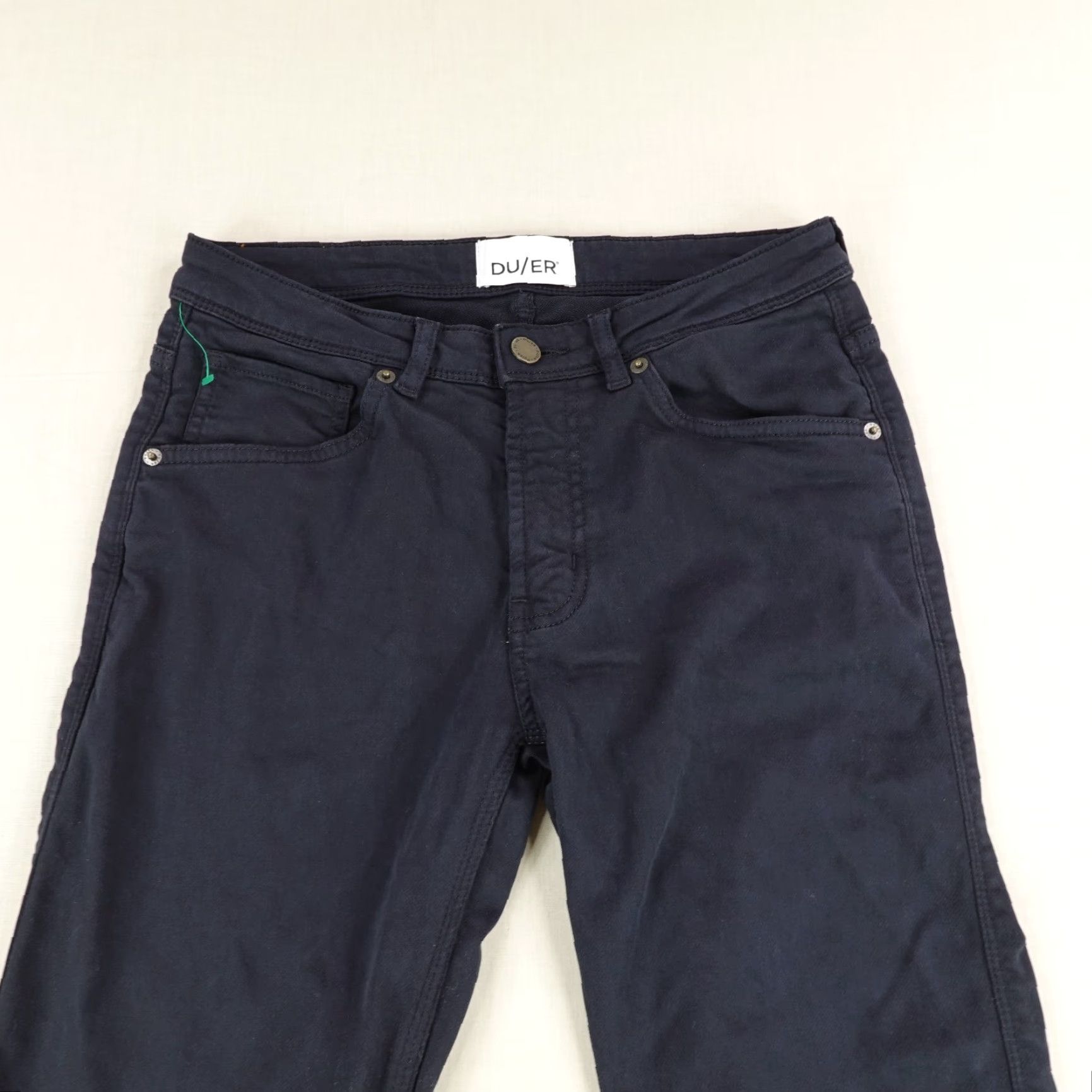DUER DUER Pants Slim Black Chino 27x30 Mens Regular Straight Front Stretch Breathable Pockets Workwear 30in Inseam Mens Size US 27 - 2 Thumbnail